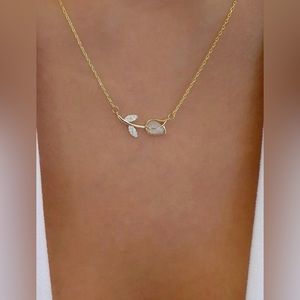 Flower rhinestone Charm Necklace custom jewelry